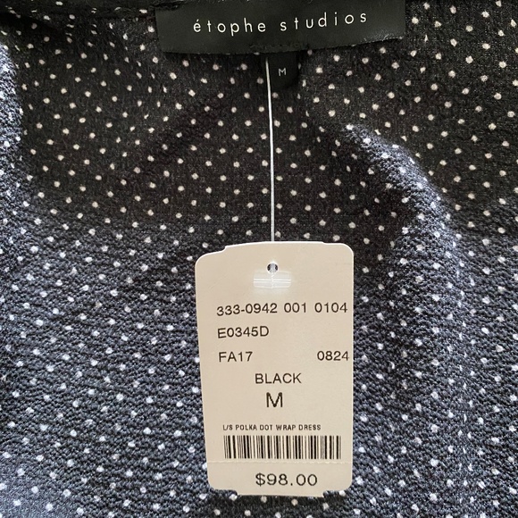 Polka Dot Wrap Dress with Ruffle Detail - Picture 4 of 4